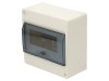 Hager Carcasa Aparatura Modulara IP40 8 Module VD108TP Serie IC2 Montare Perete Capac Transparent