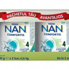 Pachet Nan 4 Comfortis +2 ani, 2 x 800g, Nestle