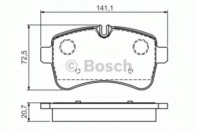 Set placute frana,frana disc IVECO DAILY V autobasculanta (2011 - 2014) BOSCH 0 986 494 460 foto