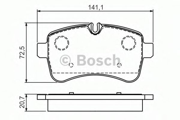 Set placute frana,frana disc IVECO DAILY V autobasculanta (2011 - 2014) BOSCH 0 986 494 460