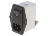 Conector Alimentare AC Soclu Tată 4A 250VAC C14