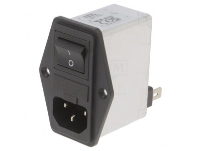 Conector Alimentare AC Soclu Tată 4A 250VAC C14 foto