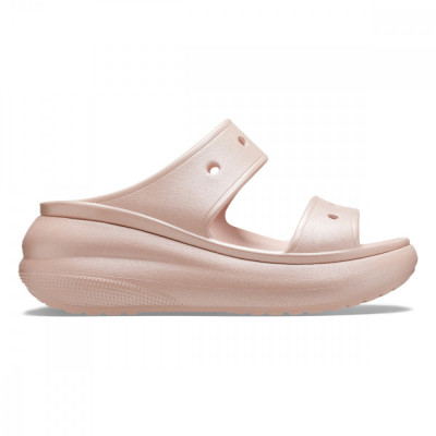 Sandale Crocs Classic Crush Shimmer Sandal Roz - Pink Clay foto