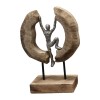 Decoratiune de masa Dale lemn Natural de mango-aluminiu 19x9x28cm
