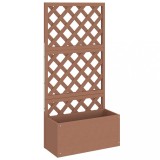 Cumpara ieftin Jardiniera cu spalier, maro, 65x33x135 cm, WPC