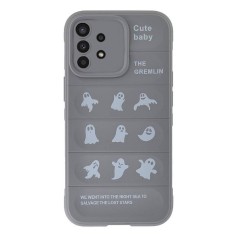 Husa compatibila cu samsung galaxy a53, personalizata shockproof rugged, camera protect, gri foto