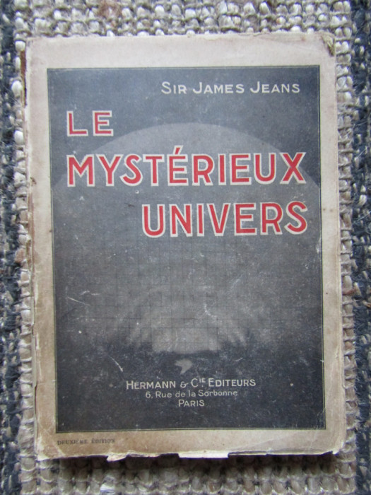 Sir James Jeans&lrm; &lrm;Le myst&eacute;rieux univers