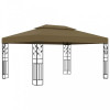 Pavilion cu acoperis dublu, gri taupe, 3 x 4 m, 180 g/m&sup2; GartenMobel Dekor, vidaXL