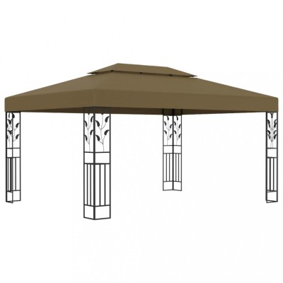 Gossi pavilion cu acoperis dublu, gri taupe, 3 x 4 m, 180 g/m2 foto
