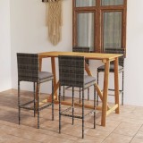 Cumpara ieftin Set mobilier de bar de grădină cu perne , 5 piese , gri