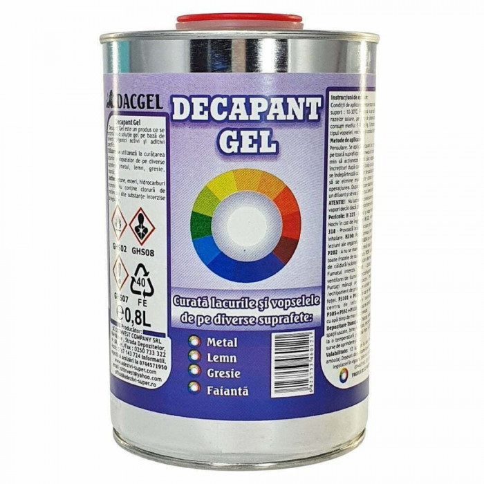 Decapant vopsea gel DacGel 800 ml