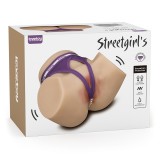 Masturbator bust cu vibratii dublu Lovetoy Streetgirl Pulse Box Natur dual motor