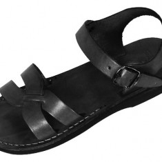 Sandale Piele Naturala Gladiator model X Negru