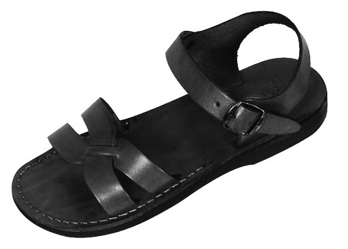 Sandale Piele Naturala Gladiator model X Negru