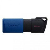 Memorie USB 3.2 Kingston DataTraveler Exodia M, 64gb, capac retractabil, albastra