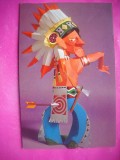HOPCT 14760 FIGURINA DIN HARTIE-INDIAN/ PIEILE ROSII - -NECIRCULATA