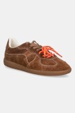 Nokwol sneakers din piele &icirc;ntoarsă August culoarea maro, August