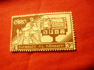 Timbru Irlanda 1958 Constitutia 3pg stampilat foto