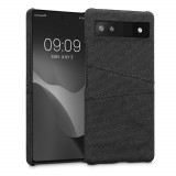 Husa Kwmobile pentru Google Pixel 6a, Textil, Gri, 58142.19, Carcasa