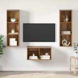 vidaXL Set dulap TV cu raft Lemn vechi 37 x 37 x 107 cm Lemn compozit