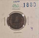 436 Netherlands, Olanda ,1 Cent 1880, KM#107, excelenta