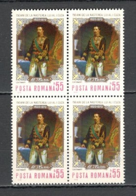 Romania.1970 150 ani nastere A.I.Cuza-Pictura bloc 4 YR.452 foto
