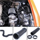Set furtun de admisie aer performant negru universal, potrivit pentru filtru de aer sport Performance AutoTuning
