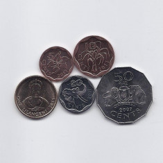 Swaziland lot 5 monede 2007-2011 UNC foto
