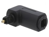 Adaptor Toslink Soclu-Mufă Unghi Negru, Gembird