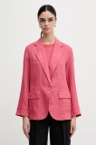 Sisley sacou de in culoarea alb, un singur rand de nasturi, neted