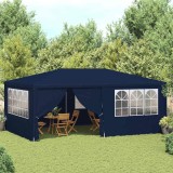VidaXL Cort de petrecere profesional cu pereți albastru 4x6 m 90 g/m&sup2;