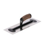 Gletiera inox, intarita, Premium Silver, 40.6x12 cm x 0.5 mm, maner piele Alcantara, Olejnik