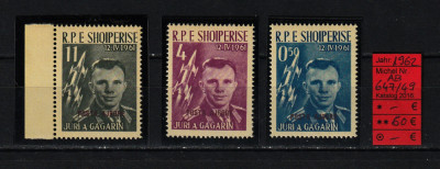 Albania, 1962 | Primul zbor &amp;icirc;n cosmos - Vostok, Gagarin | SUPRATIPAR - MNH | aph foto