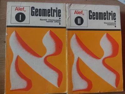 Alef Geometrie 1, 2 Spatii vectoriale Spatii afine Geometrie metrica