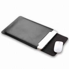 Husa Edman Minimalist M11 pentru Apple Macbook Air de 11.6", 30x20x0.5cm, cu mousepad, din piele si material textil