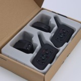 Set 2 sisteme de comunicare moto Interphone V6, Bluetooth v5.0, 1200 m, conectivitate 6 rideri