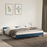VidaXL Cadru de pat fără saltea, albastru &icirc;nchis, 180x200 cm, catifea