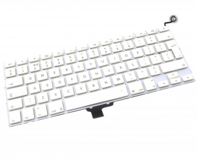 Tastatura Laptop, Apple, MacBook A1342, 2009, 2010, layout UK, alba foto