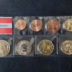 Euro set - Austria 2023 de la 1 cent la 2 euro, 8 monede