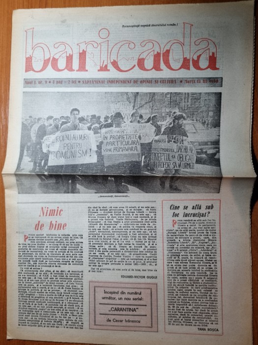 baricada 13 martie 1990-articolul - nimic de bine