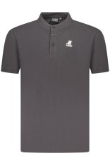U.S. Grand POLO Tricou barbati cu guler tunica, logo brodat, regular fit, negru, S foto