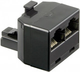 Adaptor ISDN 8P8C RJ45 tata &gt; 2 x RJ45 mama, negru