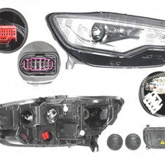 Far Audi A6 (4g/C7), 01.2011-06.2014, fata, Dreapta, bi-xenon; cu lumini de curbe; cu LED daytime running light; D3S+H7+LED+PSY24W; electric; fara ba