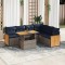 vidaXL Set canapele grădină cu perne 7 piese gri poliratan/lemn acacia 3327722