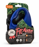 Lesa retractabila FitActive pentru caini, banda, 5 m, marime S, pana la 15 kg