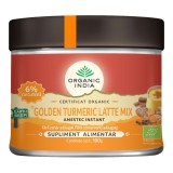 Organic India Golden Turmeric Latte Mix, 100g, Certificat Organic, 6% Curcumina