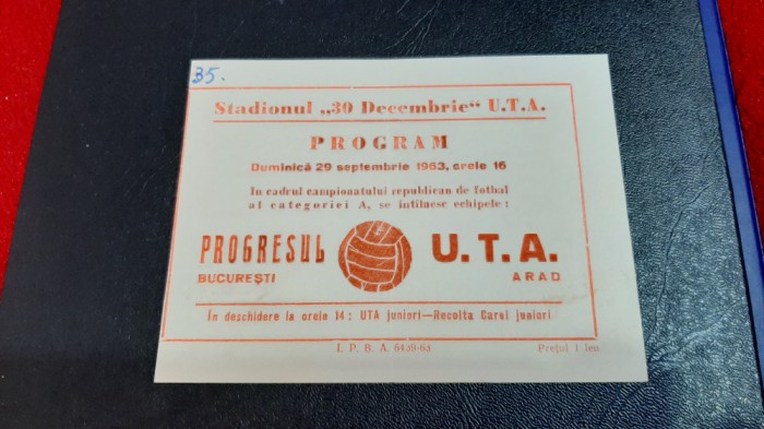 program UTA - Progresul Buc.