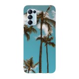 Husa compatibila cu Oppo Find X3 Lite model Palm trees, Silicon, TPU, Viceversa, Transparent, Carcasa