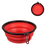 Bol Pliabil Animale de Companie, Capacitate 0,65L, Rosu, Silicon