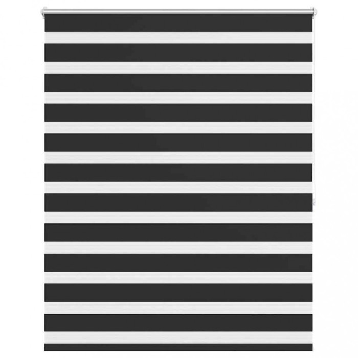 Jaluzea tip zebra, 120 x 175 cm, negru